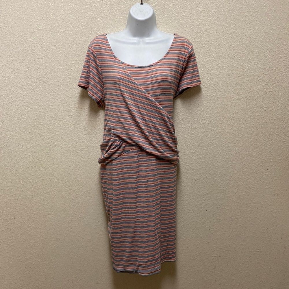 Torrid Multi Striped Ribbed Bodycon Dress 3X